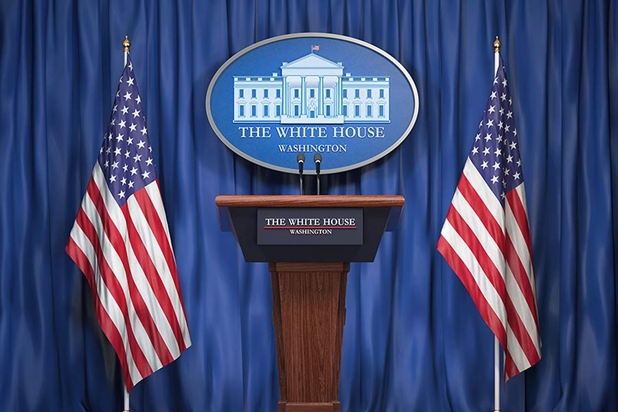 white house podium