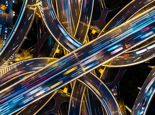 blurred roads