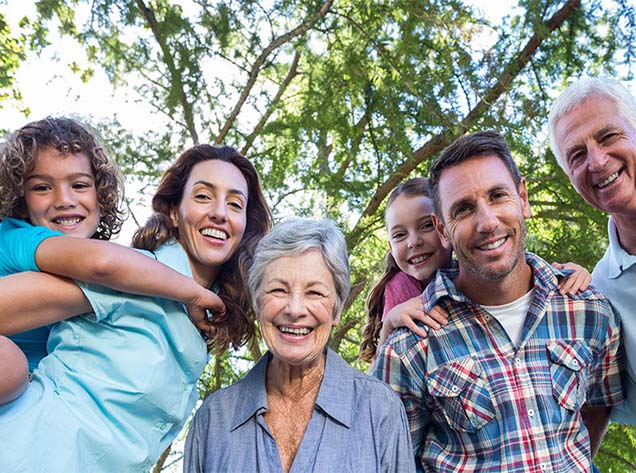 family by trees