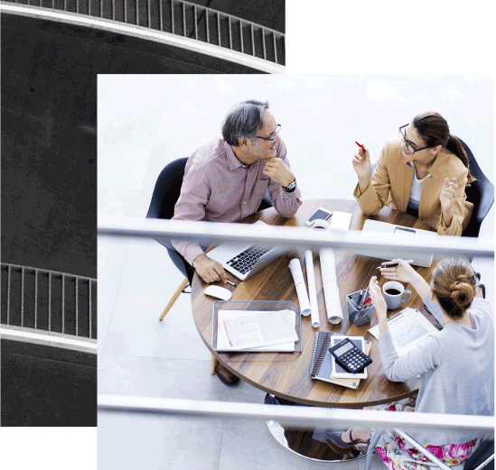 People sitting at a table working
